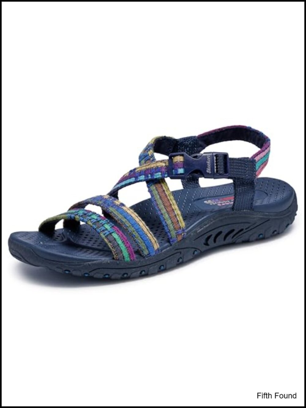 Woven Nylon Strappy Slingback Sandal with Arch Support